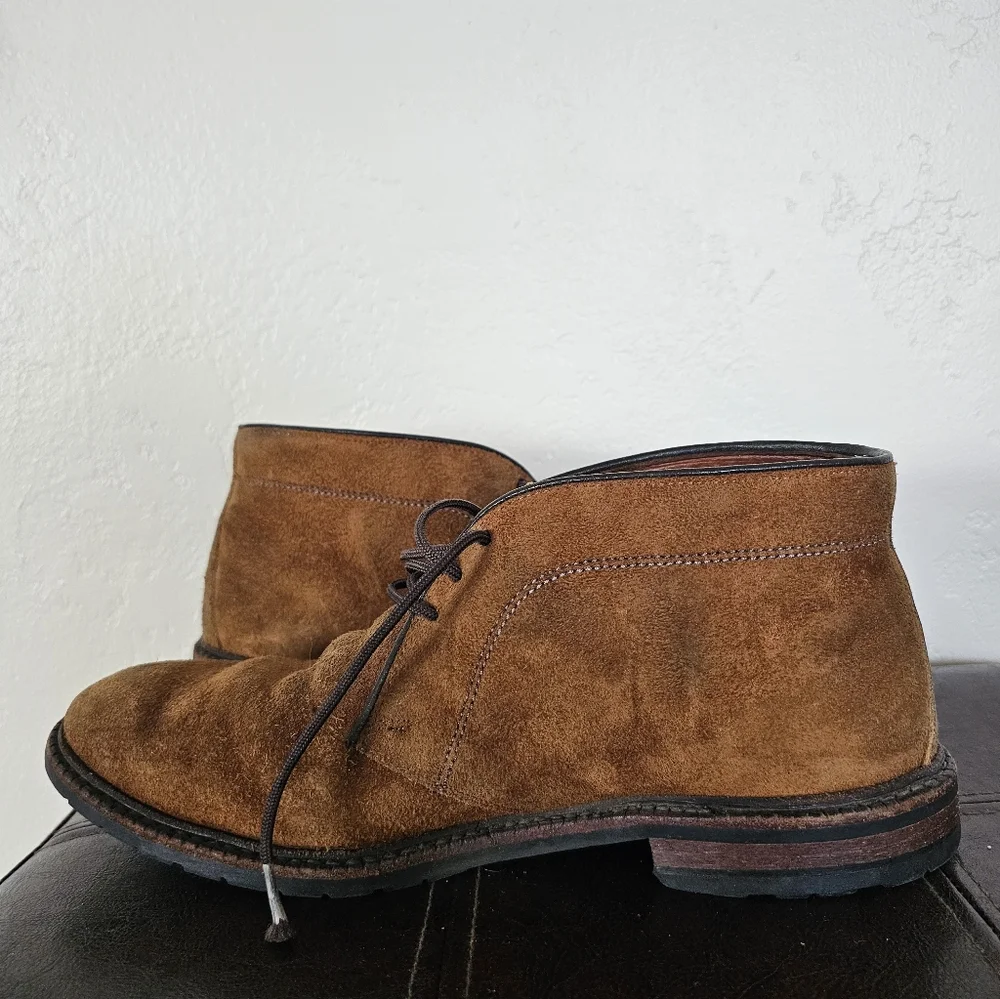 Allen Edmonds Katmai Chestnut Brown‎ Suede Distressed Chukka Boots Sz 8 D